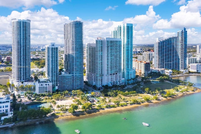 city view with a water view