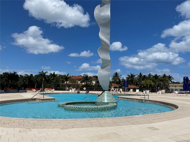 view of pool with a patio