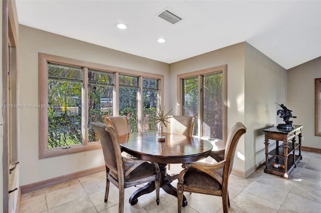 view of dining area