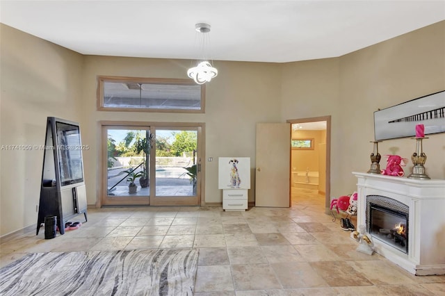 entrance foyer with a high ceiling