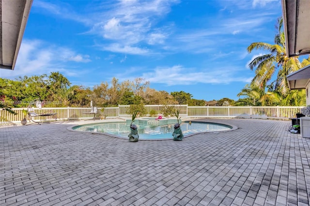 view of pool with a patio area