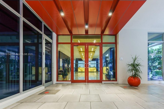 entrance to property with french doors