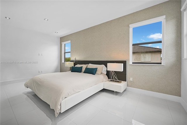 view of tiled bedroom