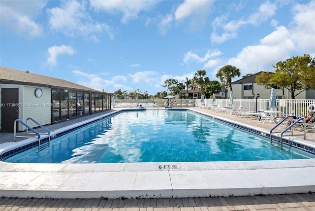 view of pool with a patio