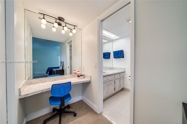 bathroom with vanity