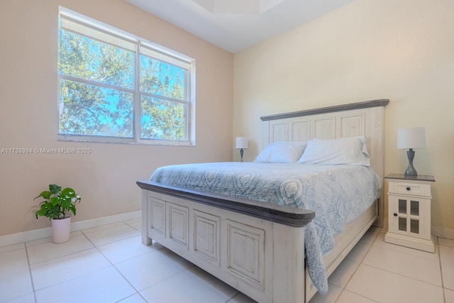 view of tiled bedroom