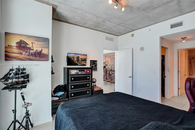 view of tiled bedroom