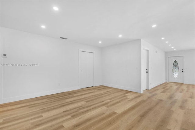 interior space with light wood-type flooring