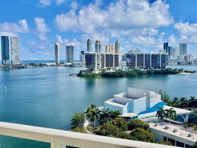 water view with a city view