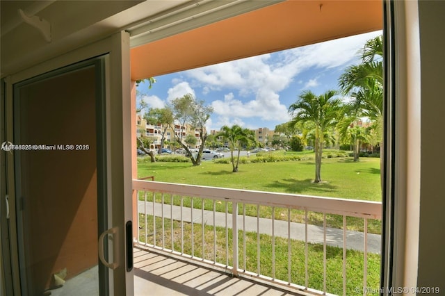 view of balcony