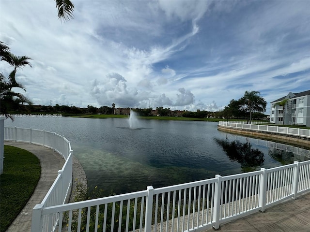 view of water feature