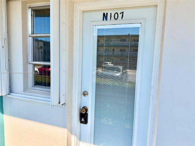 view of doorway to property