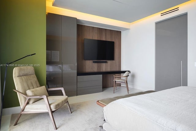 bedroom featuring carpet and visible vents