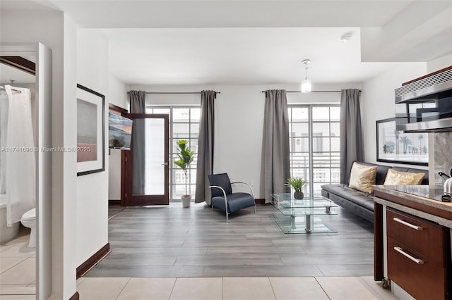 interior space with plenty of natural light and light wood-type flooring