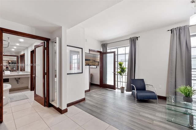 interior space featuring light hardwood / wood-style floors