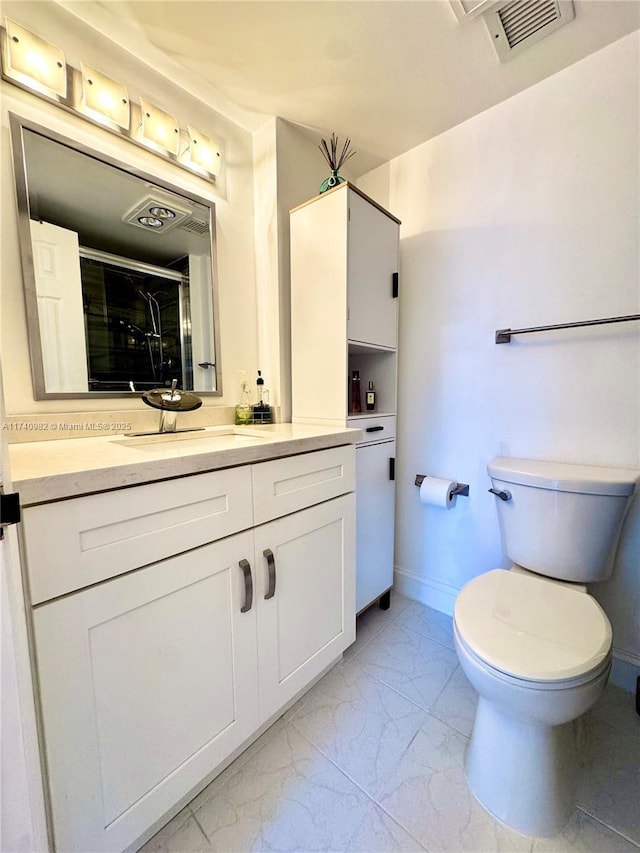 3850 Washington St Unit 317, Hollywood, FL 33021 - bathroom featuring vanity, an enclosed shower, and toilet