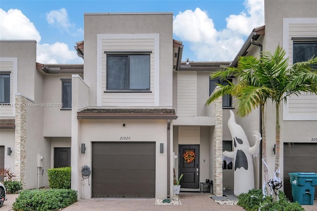 view of property with a garage