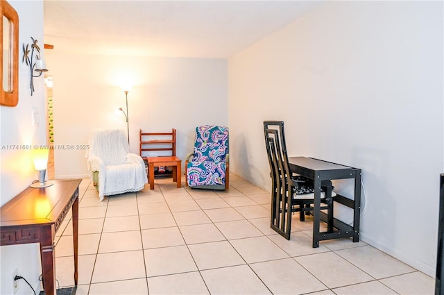 interior space with light tile patterned flooring