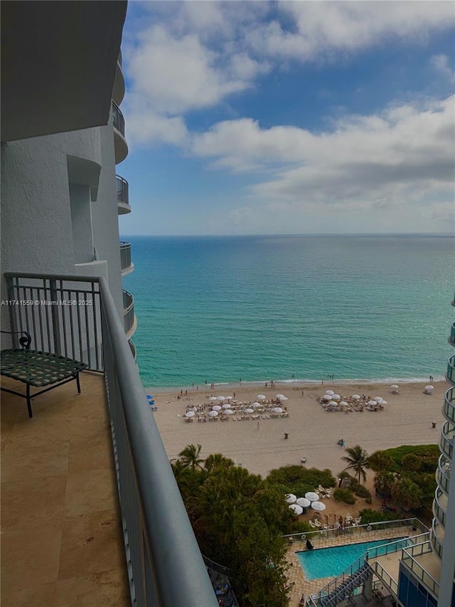 water view featuring a view of the beach