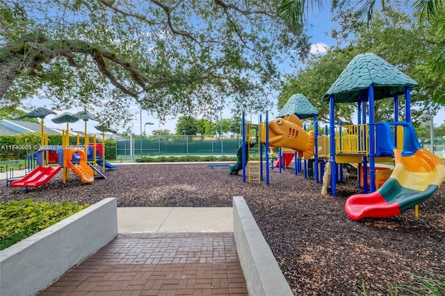 view of jungle gym