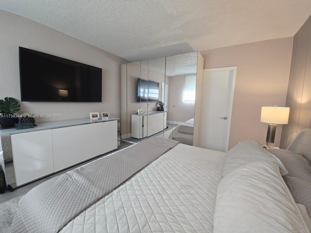 bedroom featuring a textured ceiling