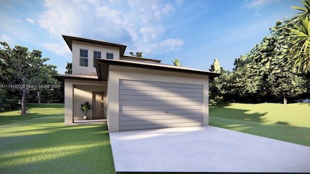 exterior space with a lawn