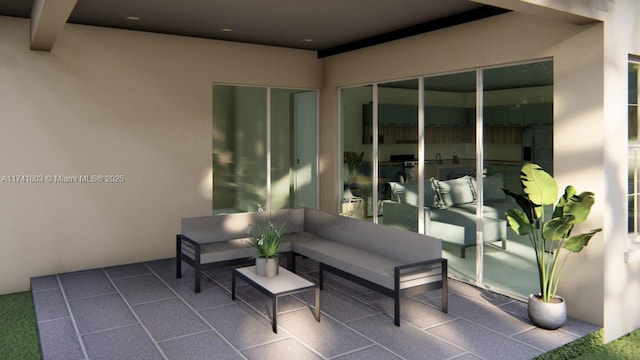 view of patio featuring an outdoor hangout area