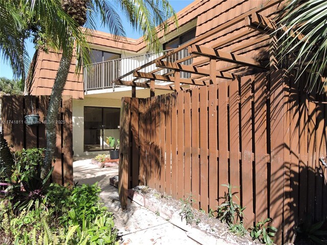 view of patio with a pergola