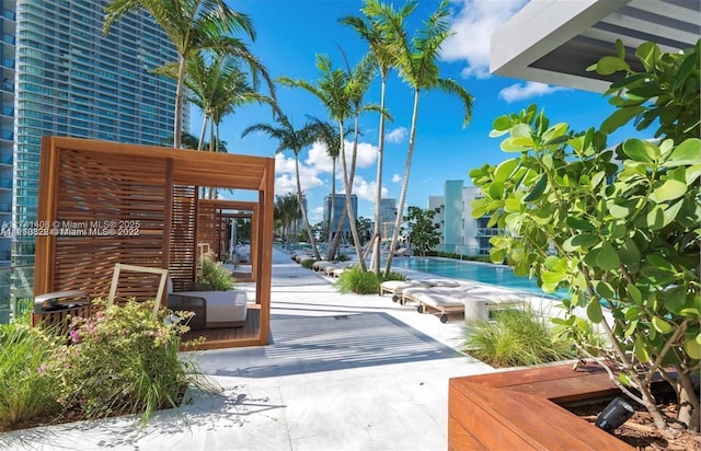 view of patio with a community pool