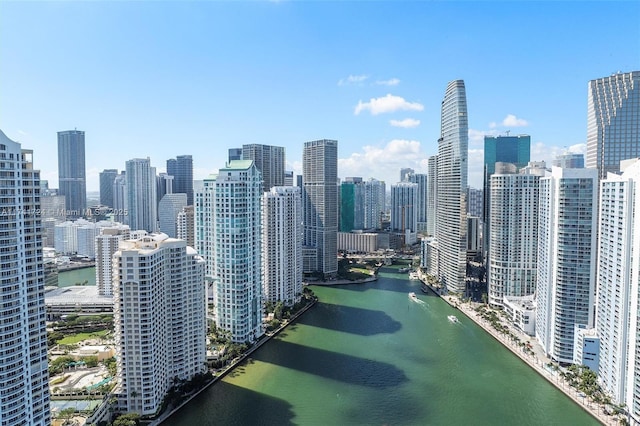 view of city featuring a water view