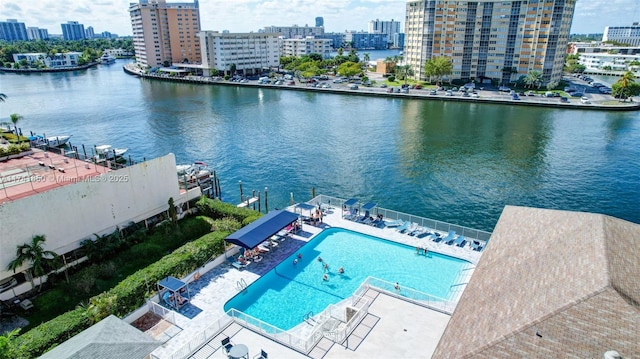 1833 S Ocean Dr Unit 1612, Hallandale Beach, FL 33009 - aerial view featuring a water view and a city view