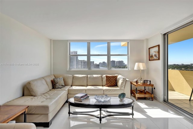 1833 S Ocean Dr Unit 1612, Hallandale Beach, FL 33009 - living area featuring a wealth of natural light and a city view