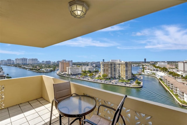 1833 S Ocean Dr Unit 1612, Hallandale Beach, FL 33009 - balcony featuring a water view and a city view