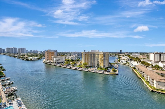 1833 S Ocean Dr Unit 1612, Hallandale Beach, FL 33009 - aerial view with a water view and a view of city