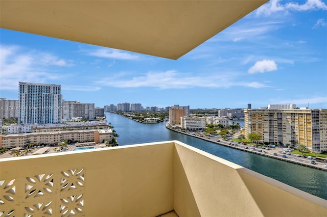 1833 S Ocean Dr Unit 1612, Hallandale Beach, FL 33009 - balcony featuring a water view and a view of city