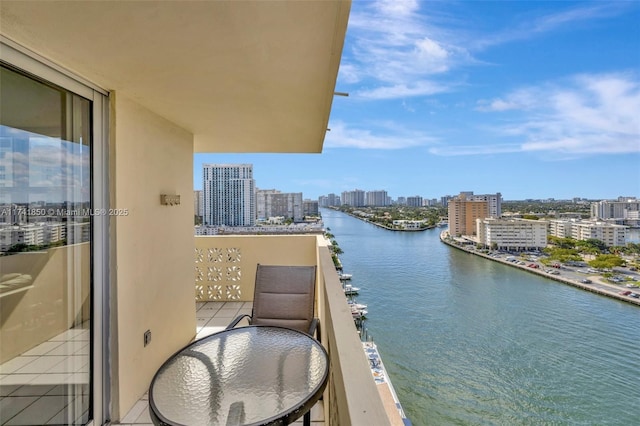 1833 S Ocean Dr Unit 1612, Hallandale Beach, FL 33009 - balcony featuring a water view and a city view