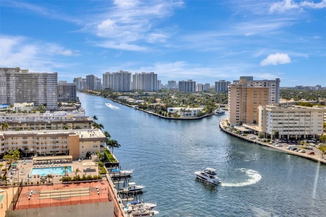 1833 S Ocean Dr Unit 1612, Hallandale Beach, FL 33009 - property view of water featuring a city view