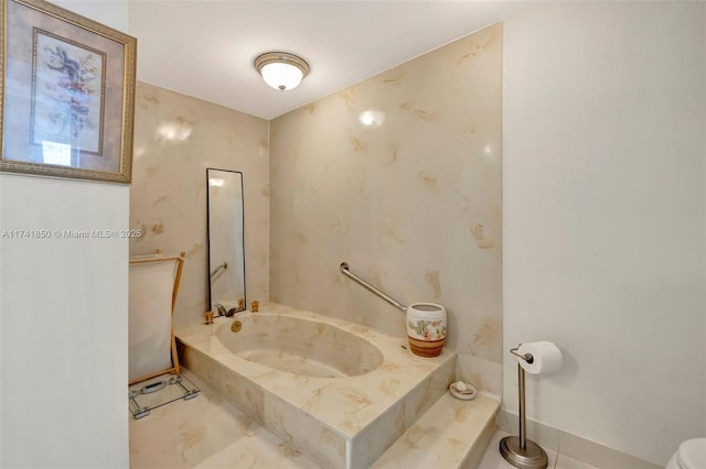 1833 S Ocean Dr Unit 1612, Hallandale Beach, FL 33009 - bathroom with toilet, baseboards, and a bath