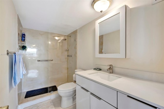 1833 S Ocean Dr Unit 1612, Hallandale Beach, FL 33009 - full bathroom featuring tile patterned flooring, vanity, toilet, and walk in shower