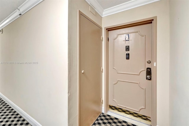 1833 S Ocean Dr Unit 1612, Hallandale Beach, FL 33009 - interior space featuring baseboards and ornamental molding