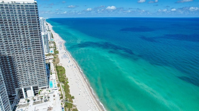 1833 S Ocean Dr Unit 1612, Hallandale Beach, FL 33009 - aerial view with a water view and a beach view