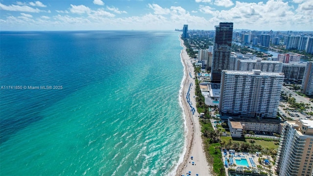 1833 S Ocean Dr Unit 1612, Hallandale Beach, FL 33009 - aerial view featuring a view of city, a beach view, and a water view