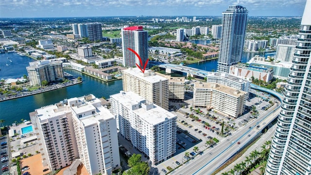 1833 S Ocean Dr Unit 1612, Hallandale Beach, FL 33009 - aerial view with a city view and a water view