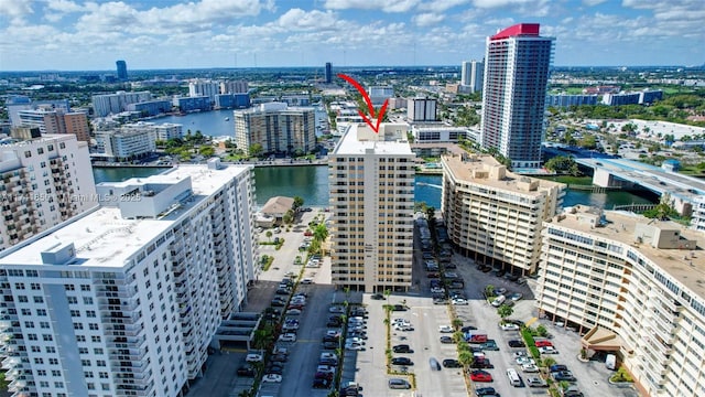 1833 S Ocean Dr Unit 1612, Hallandale Beach, FL 33009 - aerial view with a water view and a city view