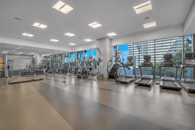 view of exercise room