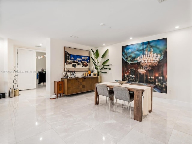 view of dining area