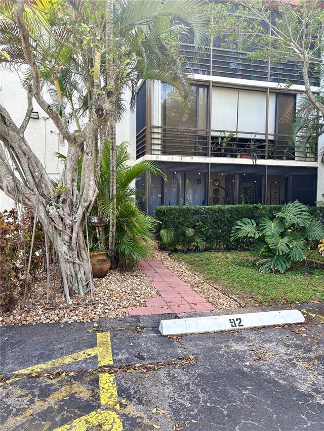 exterior space with a balcony