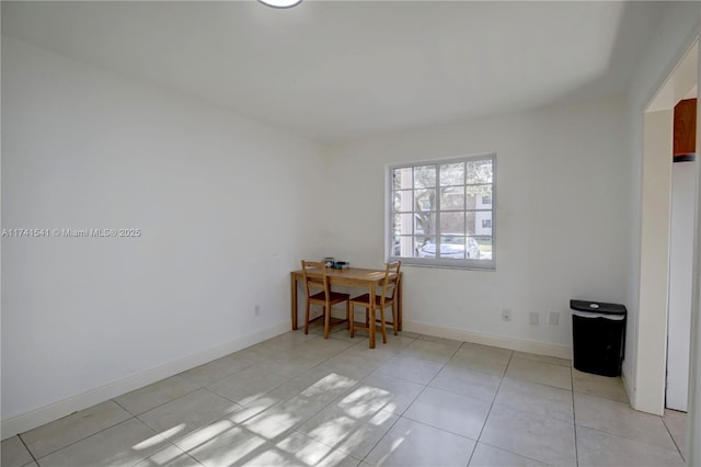 view of tiled spare room