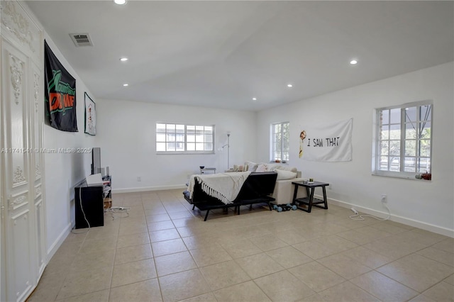 view of tiled bedroom