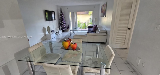 view of tiled living room